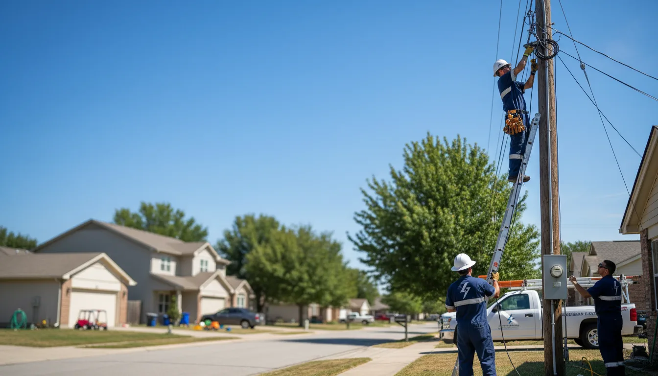Residential electrician providing installation services in Rexford, KS